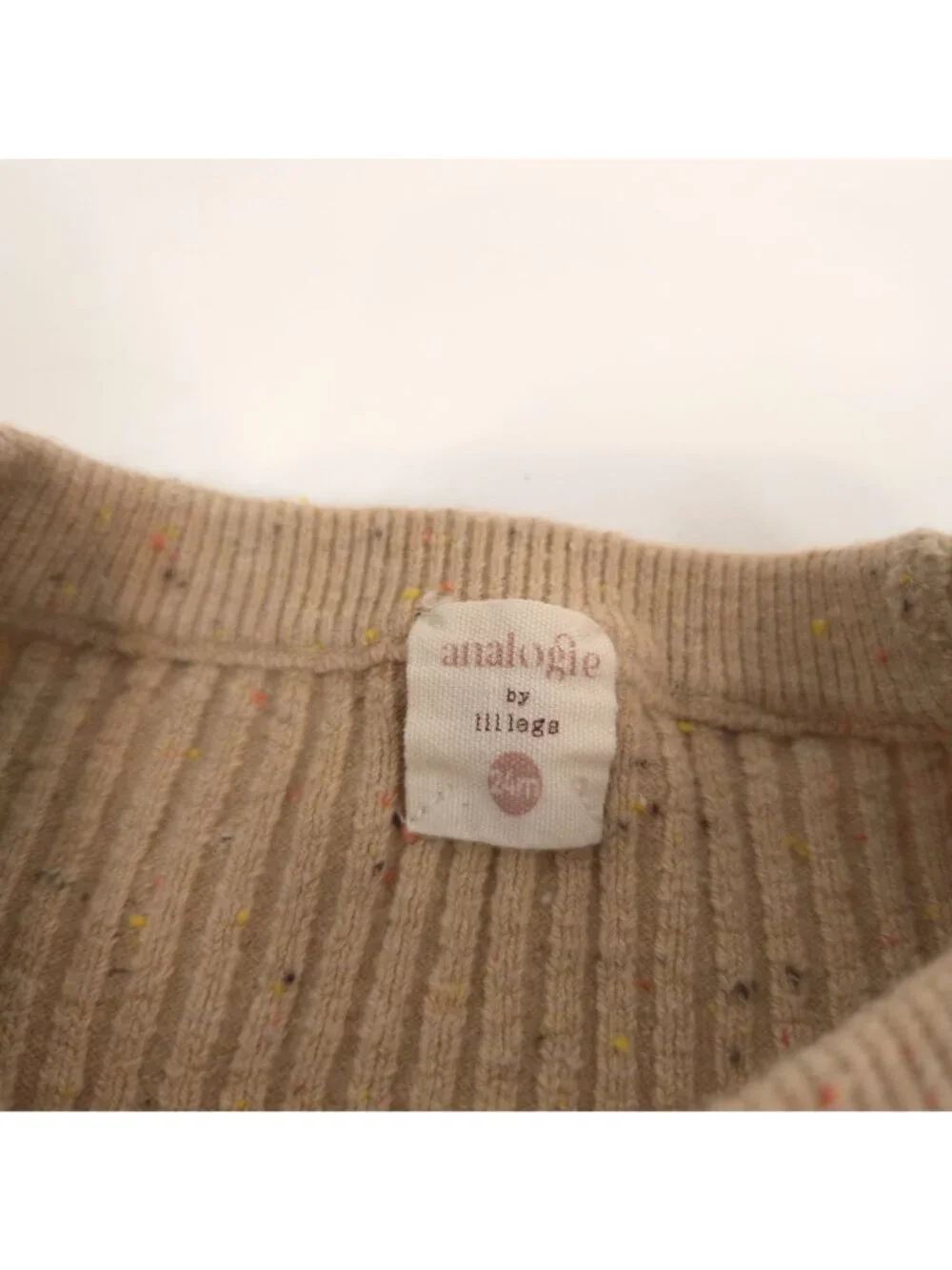 Analogie by Lil Legs Ribbed Sweater & Pants Set Tan Toffee Speckle Knit Size 24M